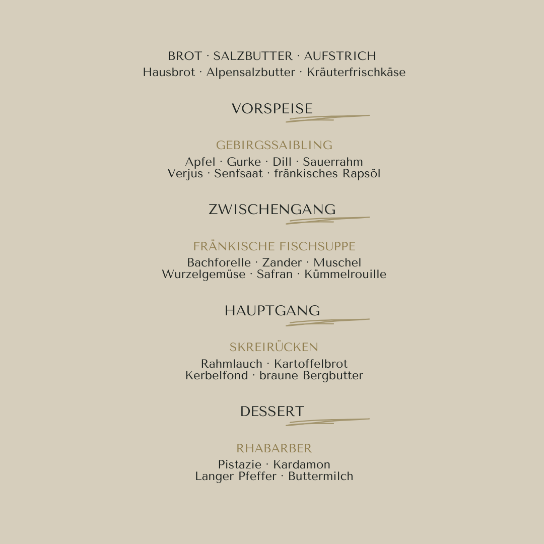 Fränkisches Fischmenü 03.04. Karfreitag – Exklusives Dinner