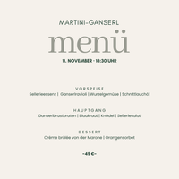 MARTINI-GANSERL – Herbstgenuss in der Linde - Landgasthaus Zur Linde