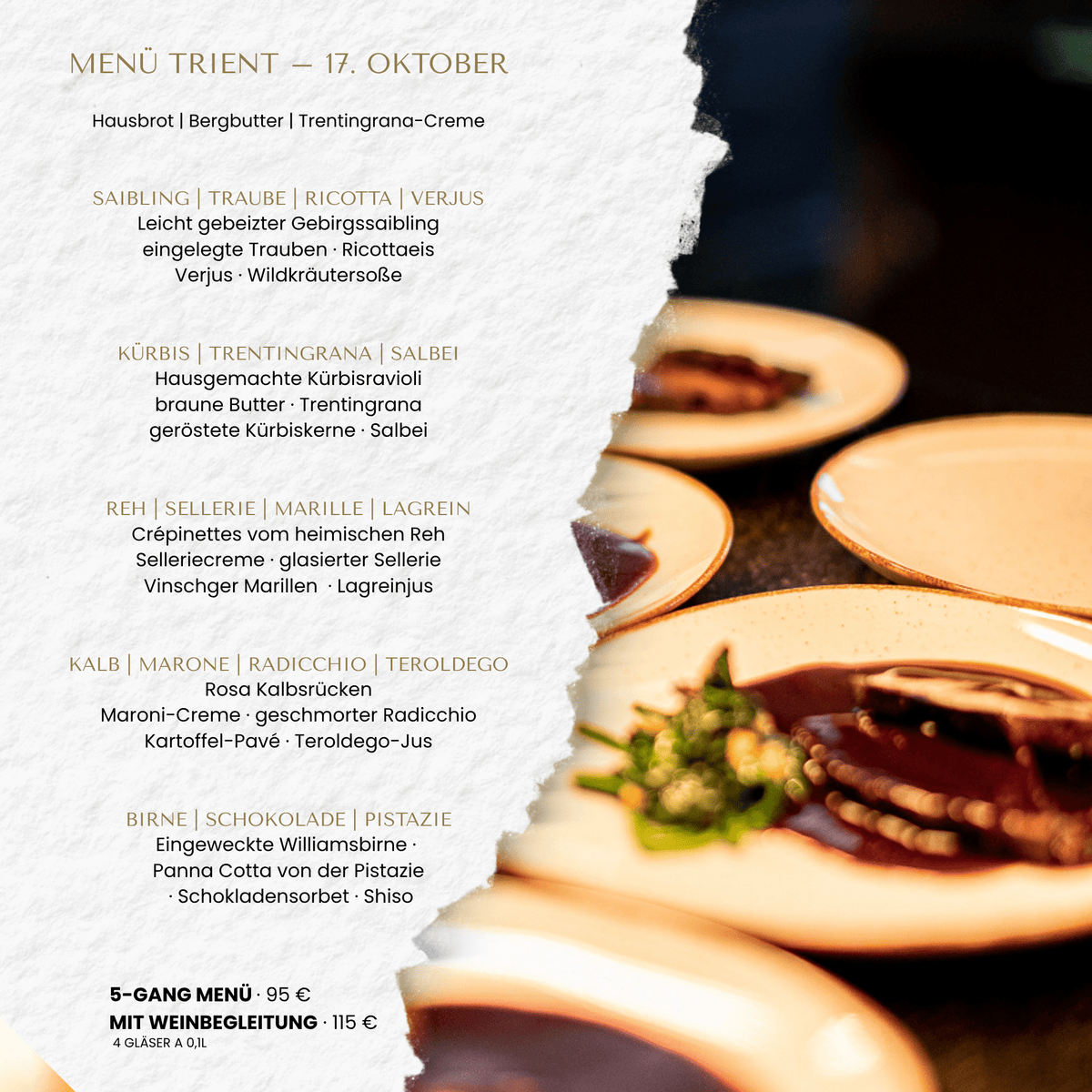 TRIENT – Quer durch die Alpenregio 17.10.26 - Landgasthaus Zur Linde